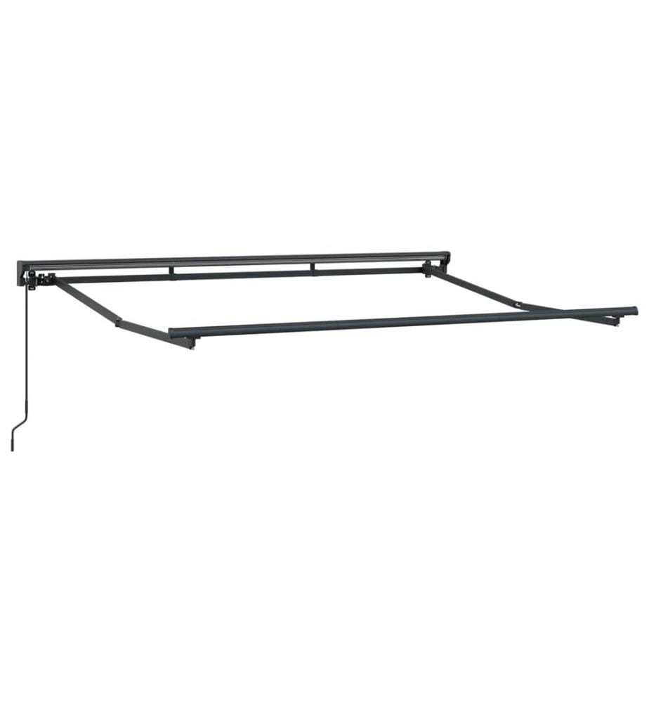 Cadre de auvent manuel Réglable Anthracite 2,5 x 2 m Acier