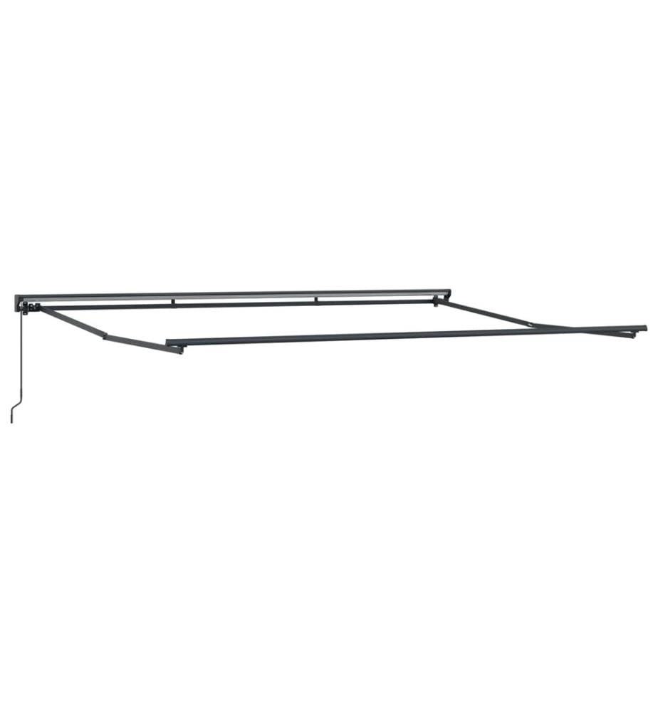Cadre de auvent manuel Réglable Anthracite 5 × 3,5 m Acier