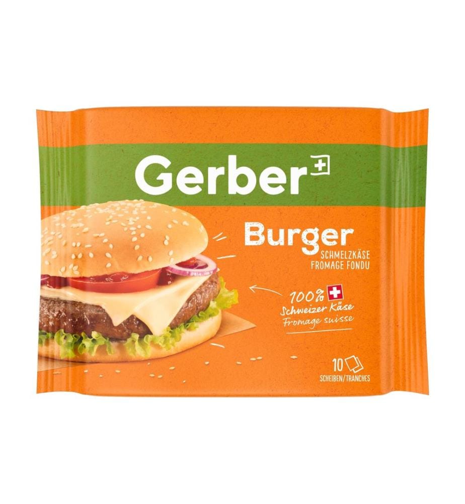 GERBER - Tranches de burger au fromage fondu 200 g