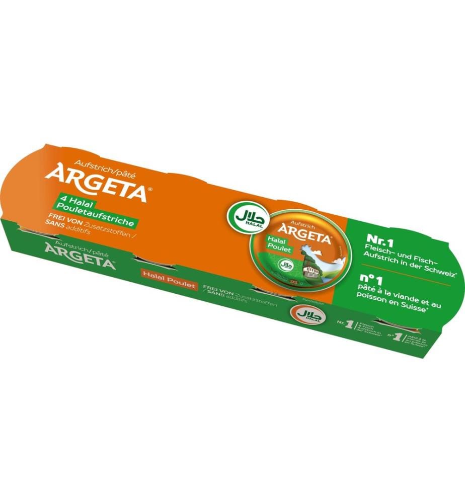 ARGETA - Viande de poulet Halal 4x 95 g