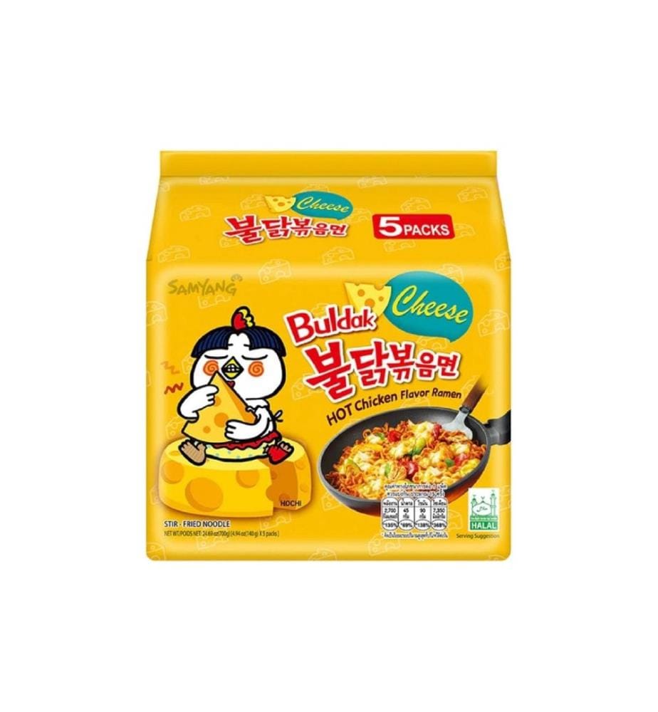 SAMYANG - Buldak Hot Chicken Ramen Cheese 5 x 140 g
