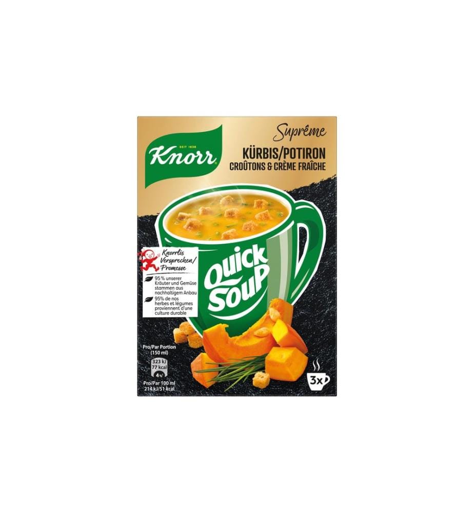 Knorr - Quick Soup courge, croûtons et crème fraîche 3 portions