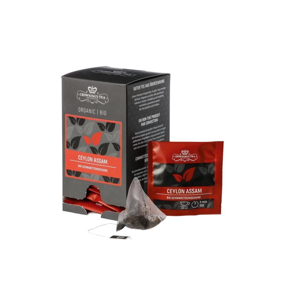 Crownings Tea - Sachet de thé Bio Ceylon Assam 15 Pièce/s