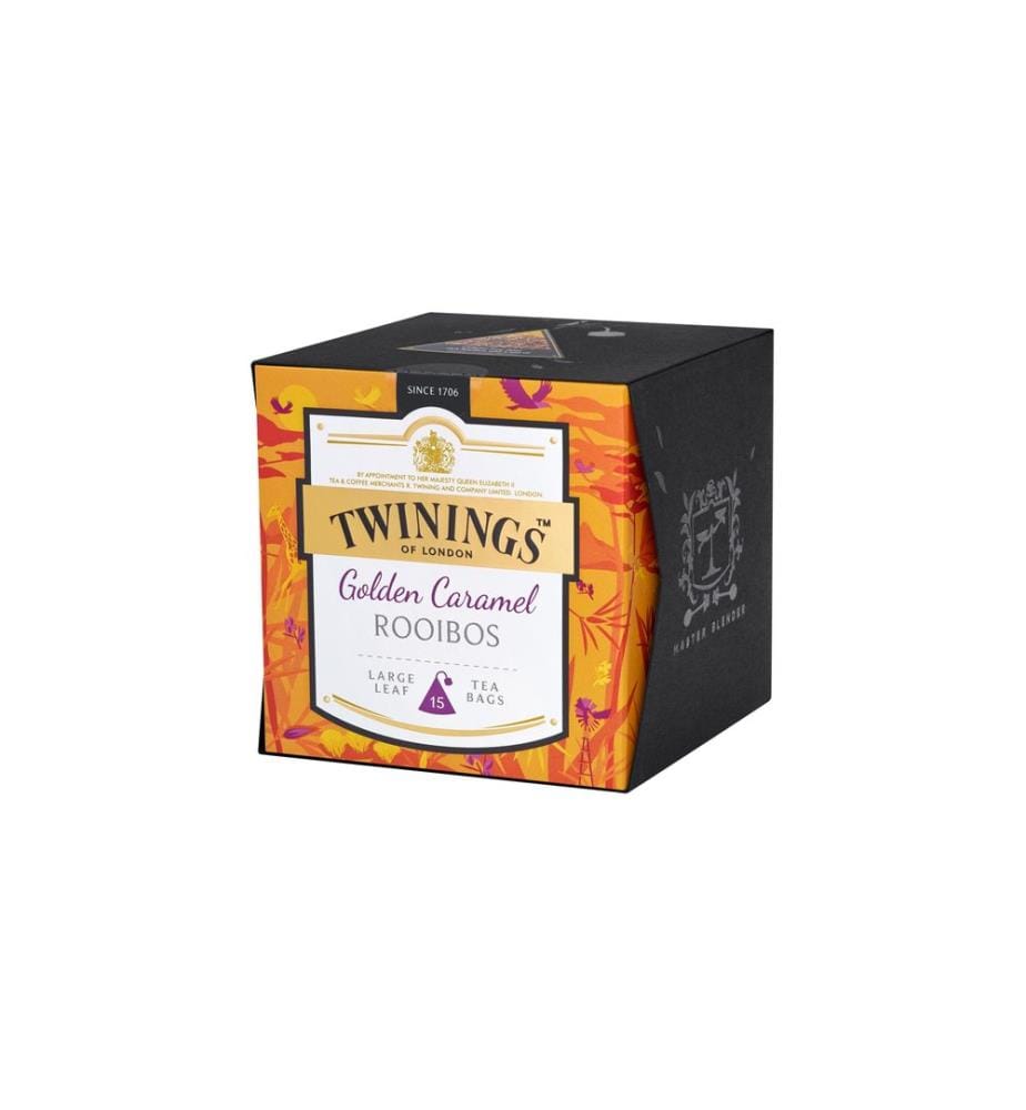 TWININGS - Sachet de thé Golden Caramel Rooibos 15 pièces