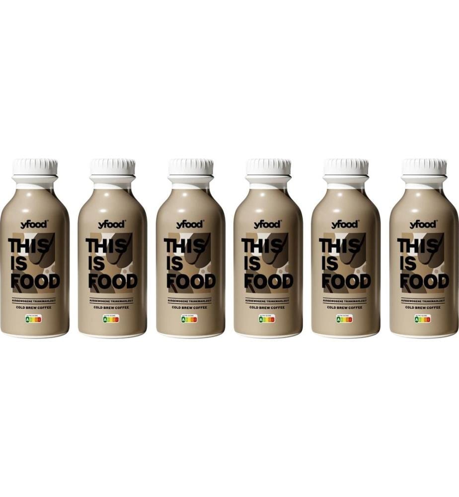 YFOOD - Repas à boire Cold Brew Coffee 6 x 500 ml