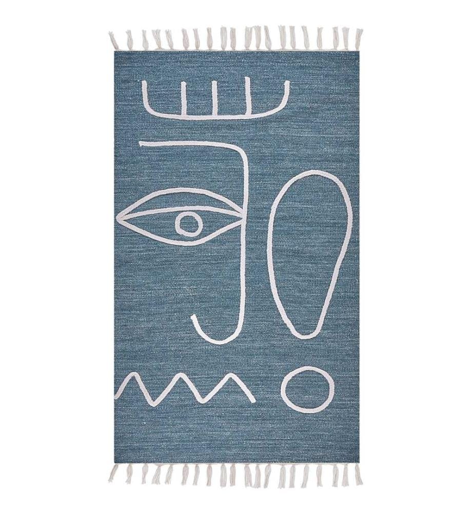 Tapis d'extérieur YAVU Bleu 80 x 150 cm