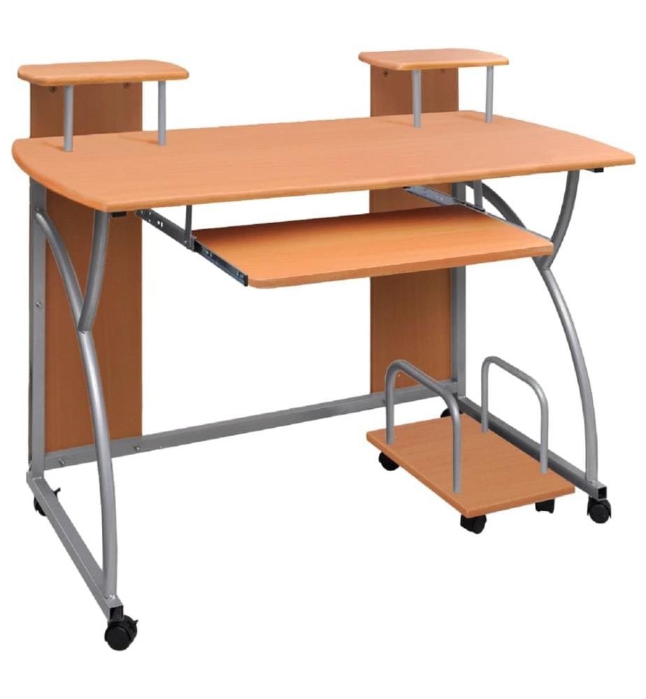 Bureau d'ordinateur Marron 110x52x88,5 cm Bois dingénierie