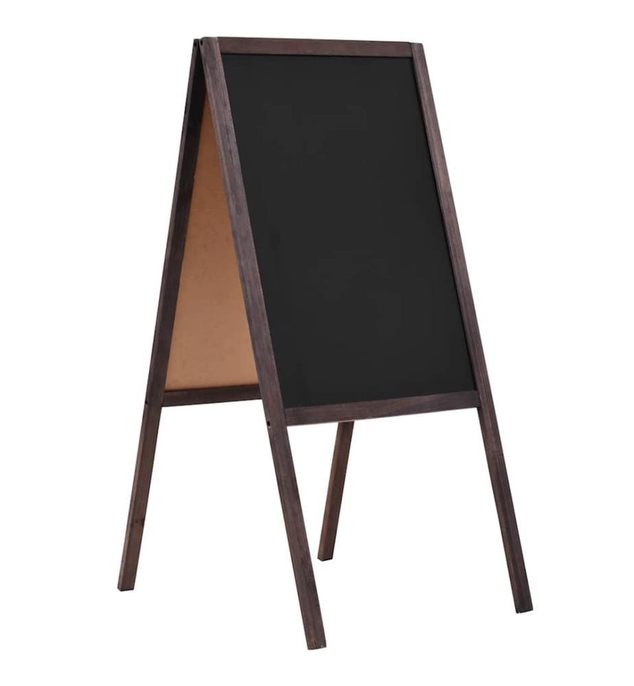 Tableau noir double face Bois de cèdre Autoportant 40 x 60 cm