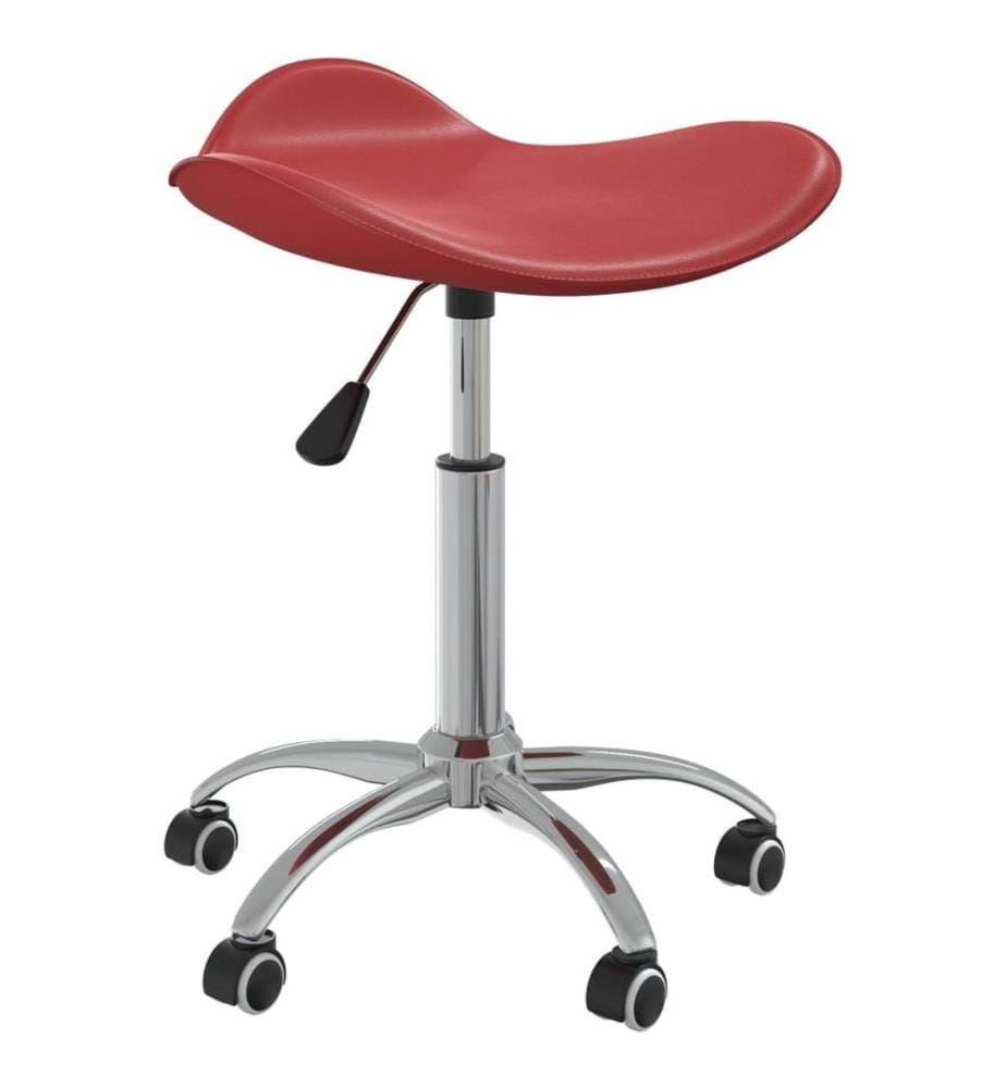Chaise de bureau Rouge bordeaux Similicuir