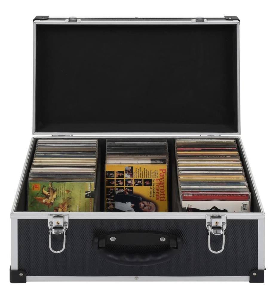Étui de CD pour 60 CD Aluminium ABS Noir