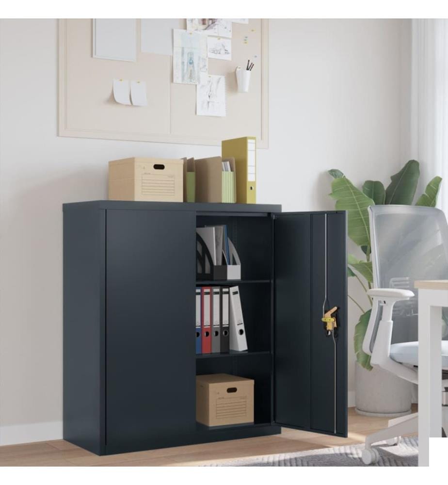 Classeur anthracite 90x40x105 cm acier