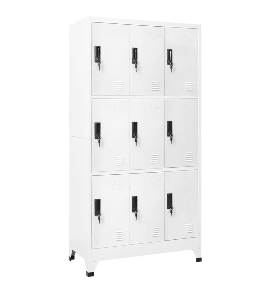 Armoire à casiers Blanc 90x45x180 cm Acier