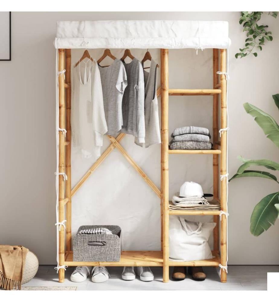 Garde-robe 110x45x170 cm bambou