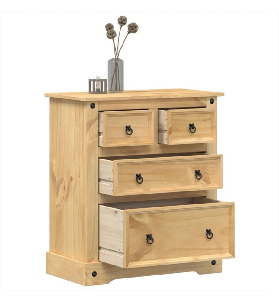 Commode Corona 80x43x91 cm bois massif de pin