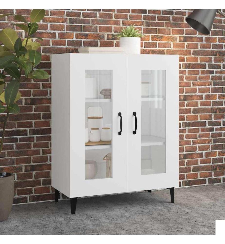 Buffet blanc 69,5x34x90 cm bois d'ingénierie