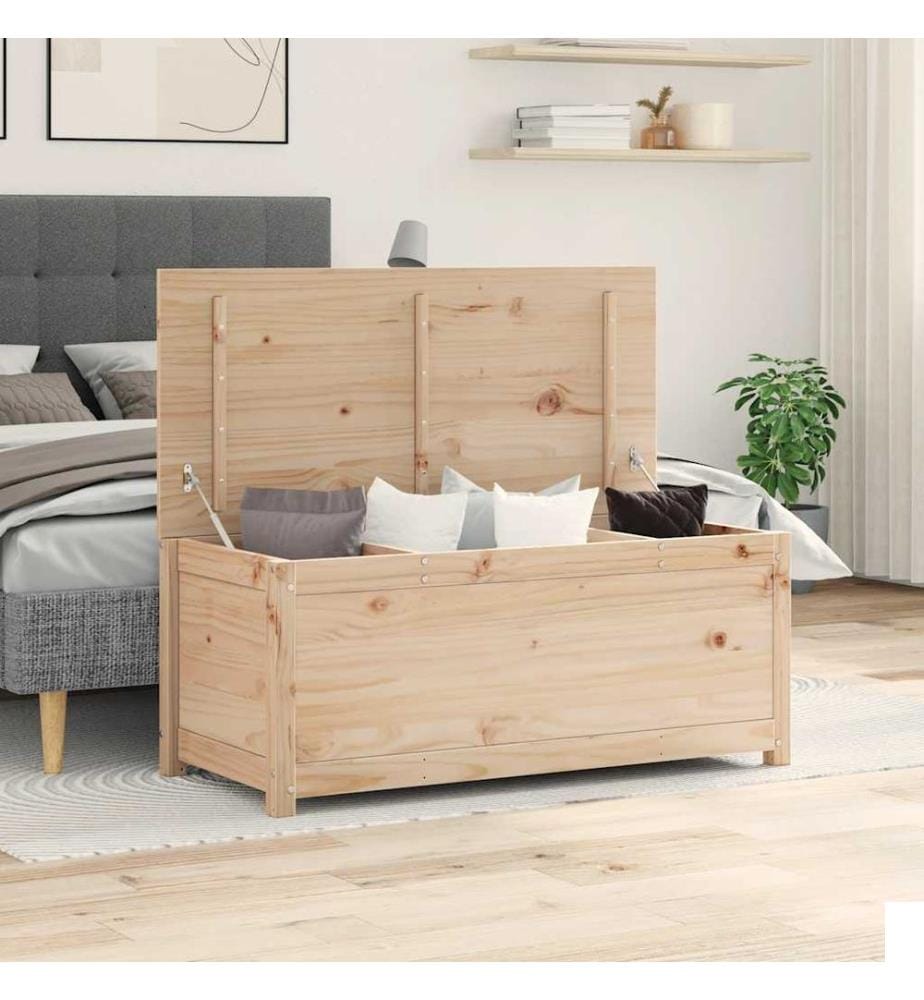 Boîte de rangement 110x50x45,5 cm Bois massif de pin