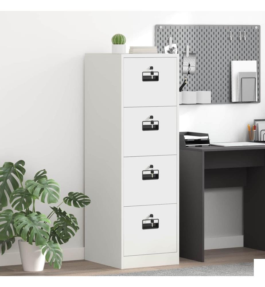 Cabinet de Dossier avec tiroir 2 pcs Blanc 44 x 50 x 139 cm
