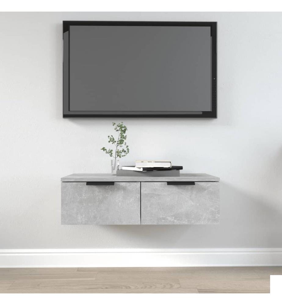 Armoire murale Gris béton 68x30x20 cm Bois d'ingénierie