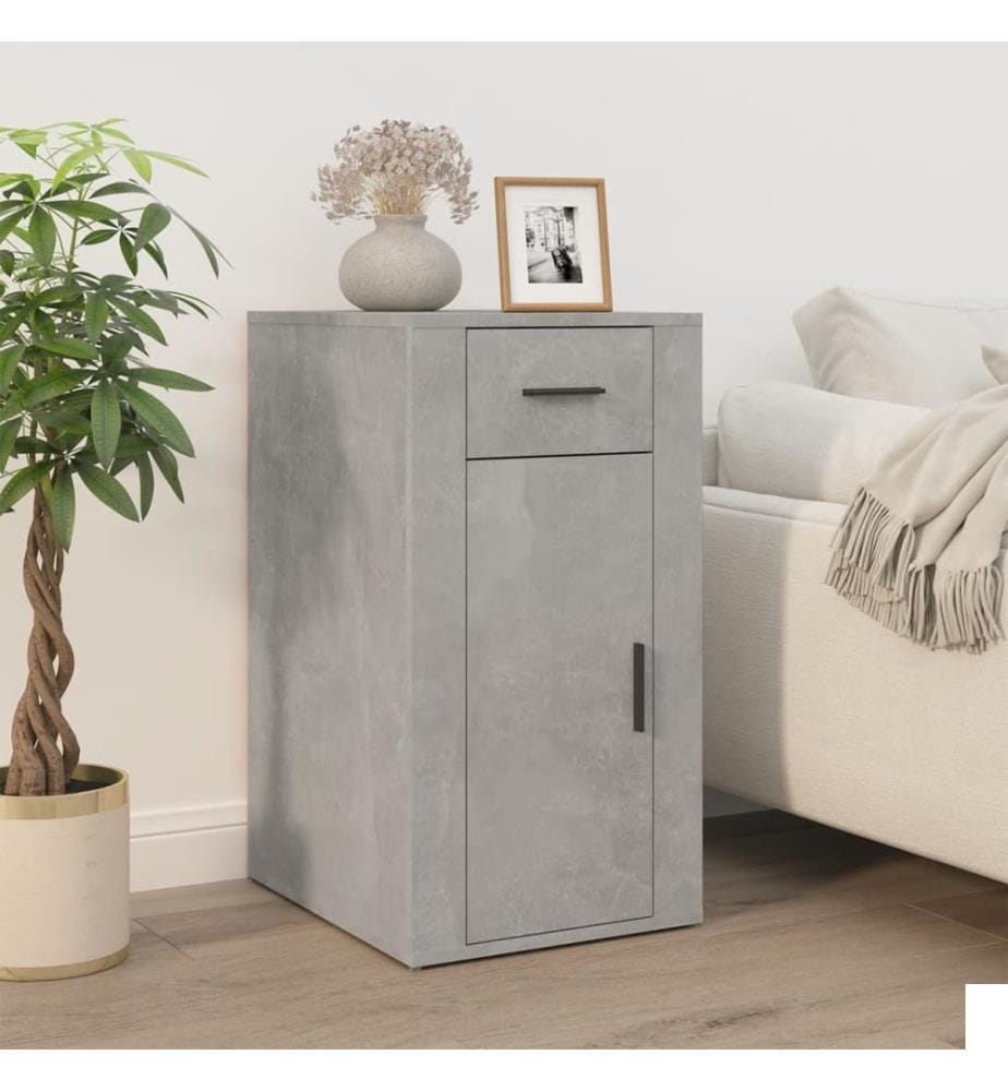 Armoire de bureau Gris béton 40x49x75 cm Bois d'ingénierie