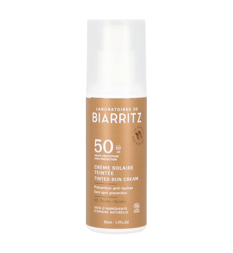 Crème Solaire Teintée Visage SPF50 Bio #Doré - 50 ml