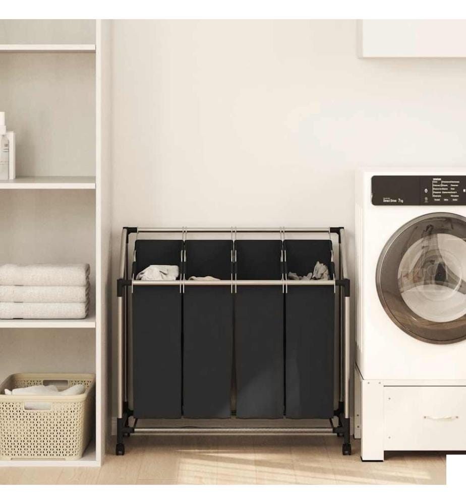 Trieuse à linge avec 4 sacs gris