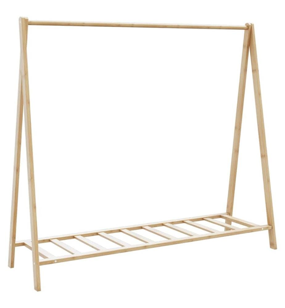 Porte-vêtement avec étagères 106x34x102 cm bambou