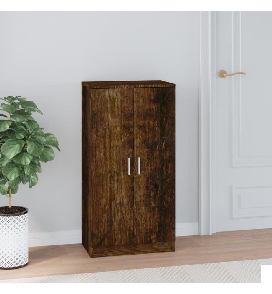 Armoire à chaussures Chêne fumé 55x35x108 cm Bois d'ingénierie
