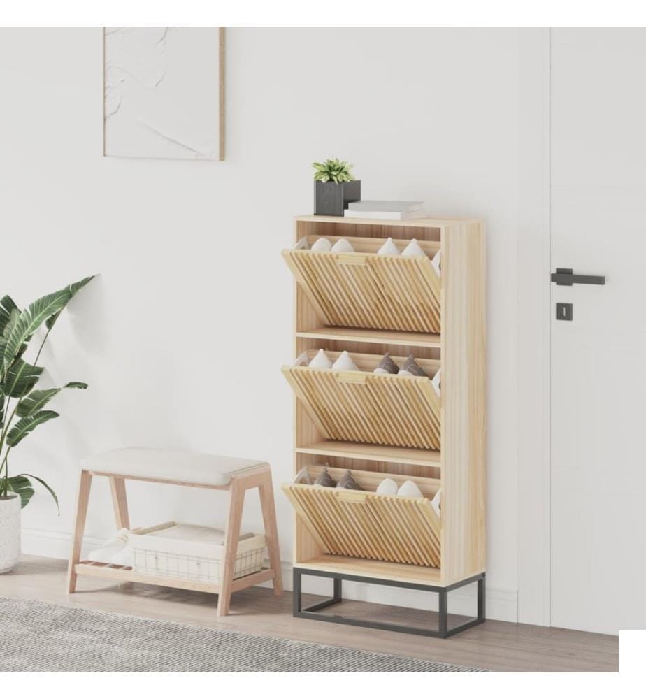 Armoire à chaussures 52x25x120 cm bois d'ingénierie