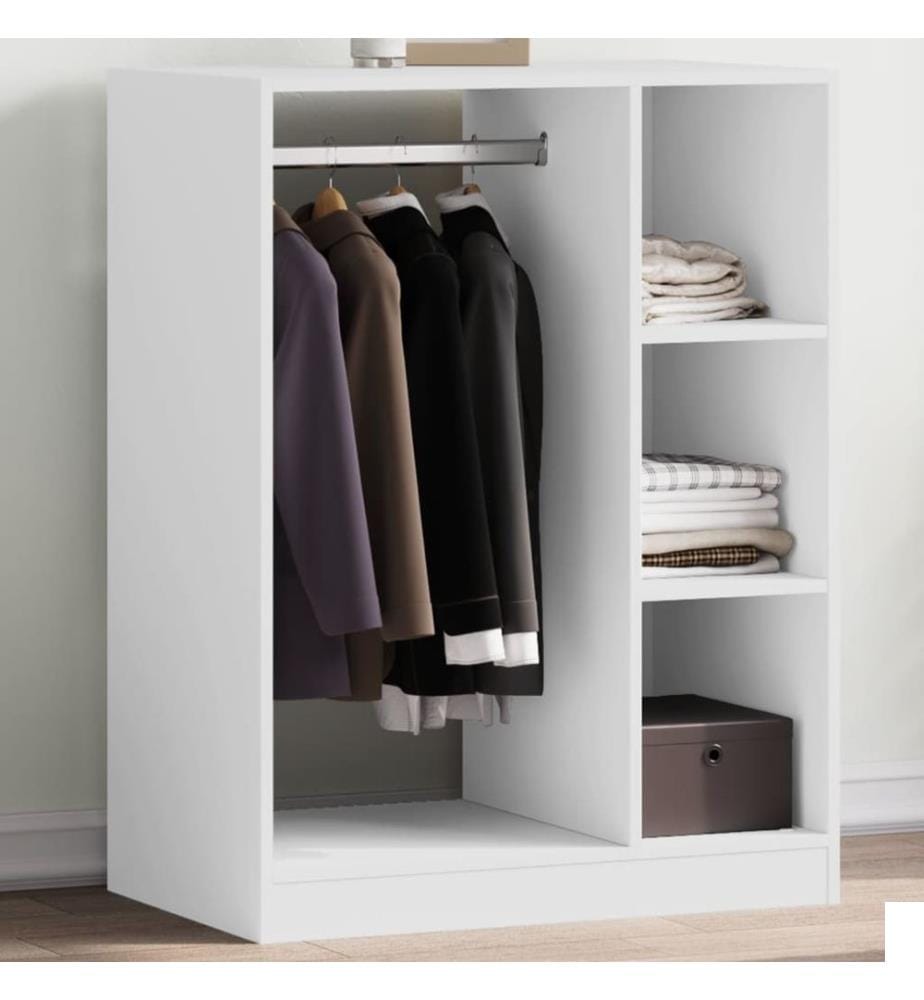Garde-robe blanc 77x48x102 cm bois d'ingénierie
