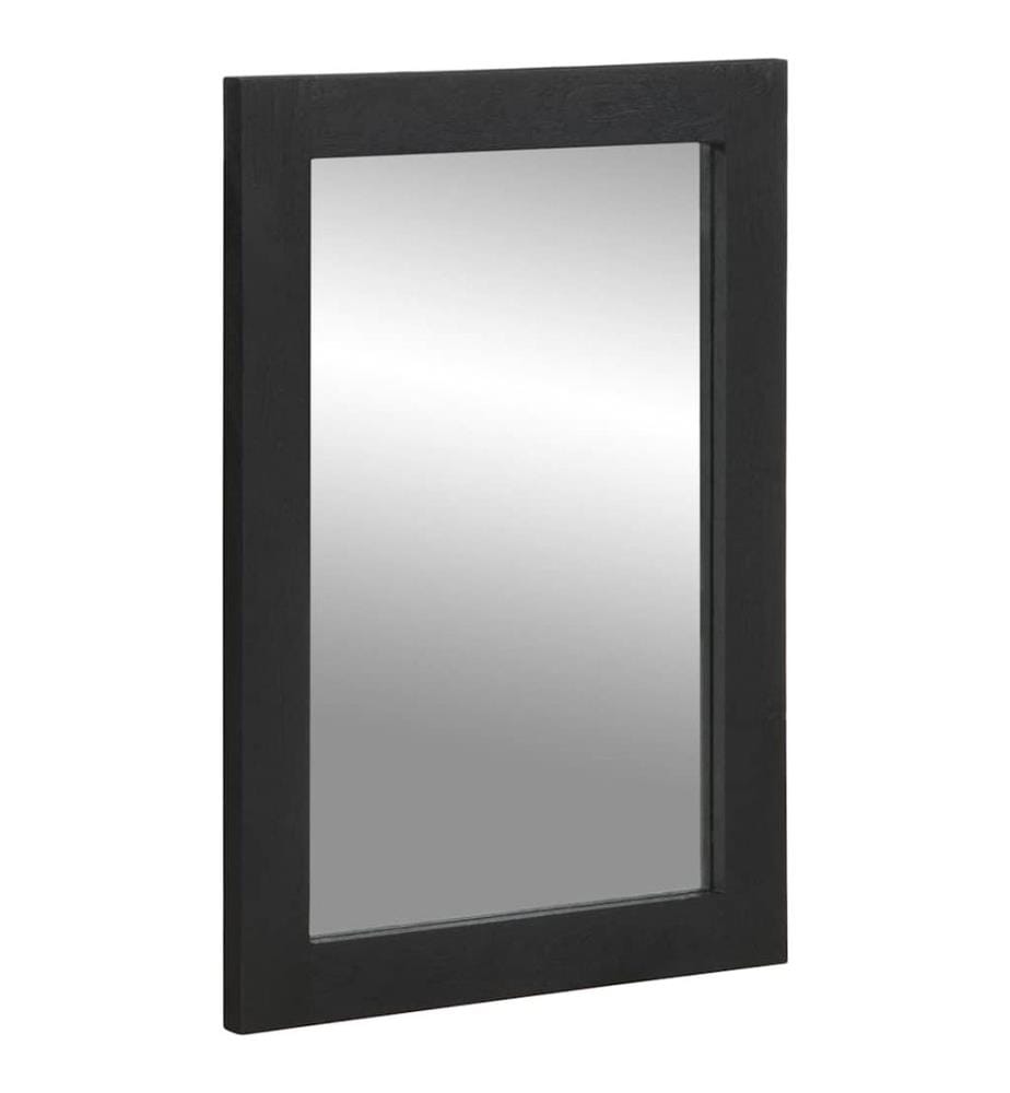 Miroir de bain noir 50x70x2,5 cm bois d'ingénierie et laiton