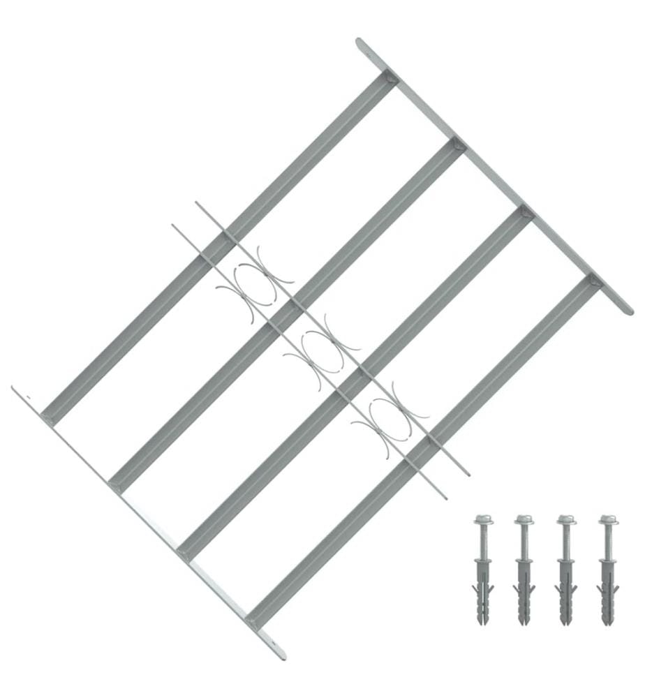 Grille réglable de sécurité de fenêtres et 4 barres 500-650 mm
