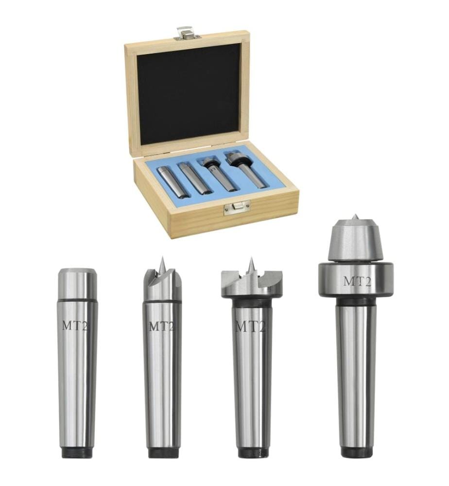 Centres de tour à bois 4 pcs MT2 Acier