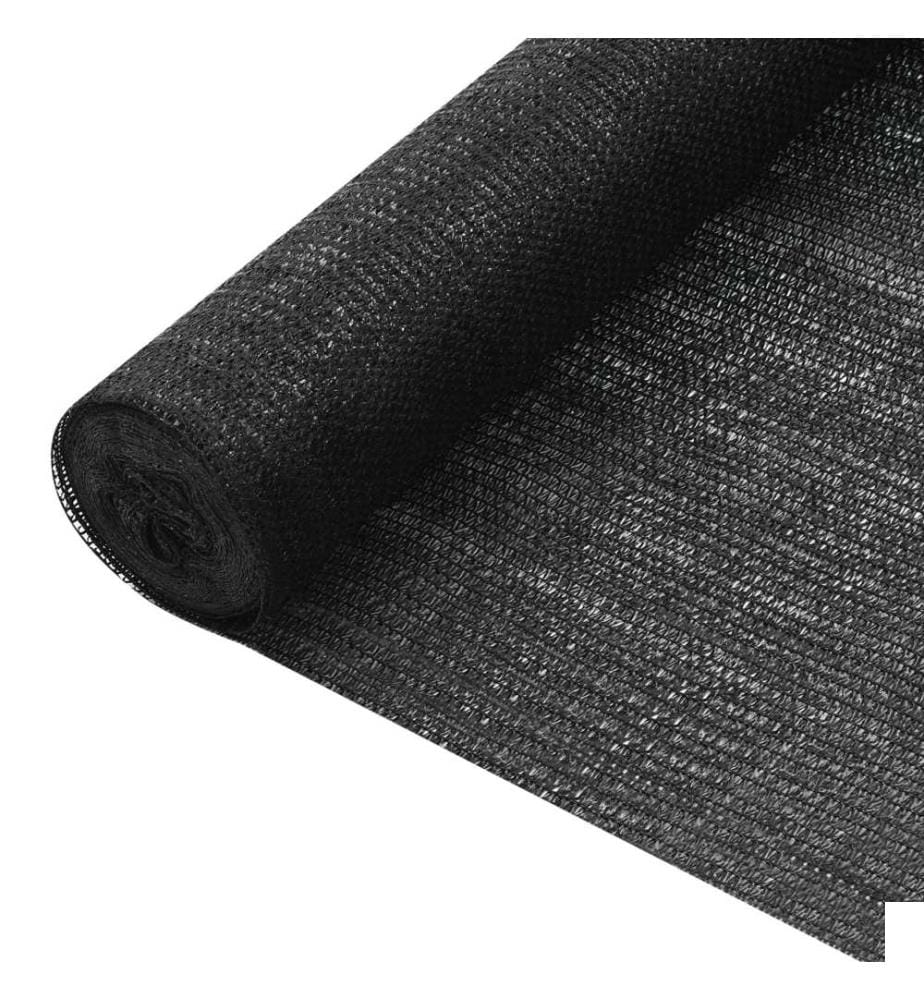 Filet brise-vue Noir 2x25 m PEHD 75 g/m²