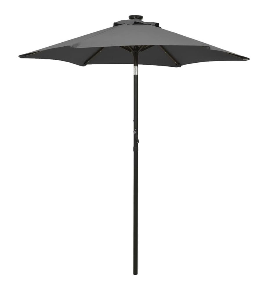 Parasol de jardin avec lumières LED anthracite aluminium