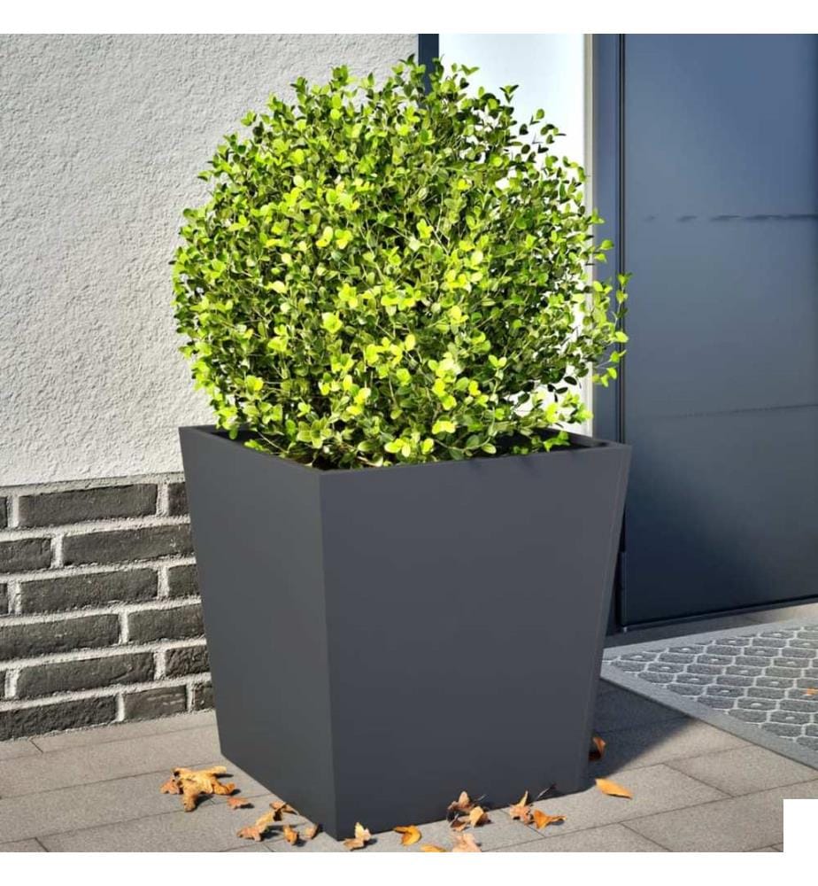 Jardinières 2 pcs anthracite 50x50x50 cm acier