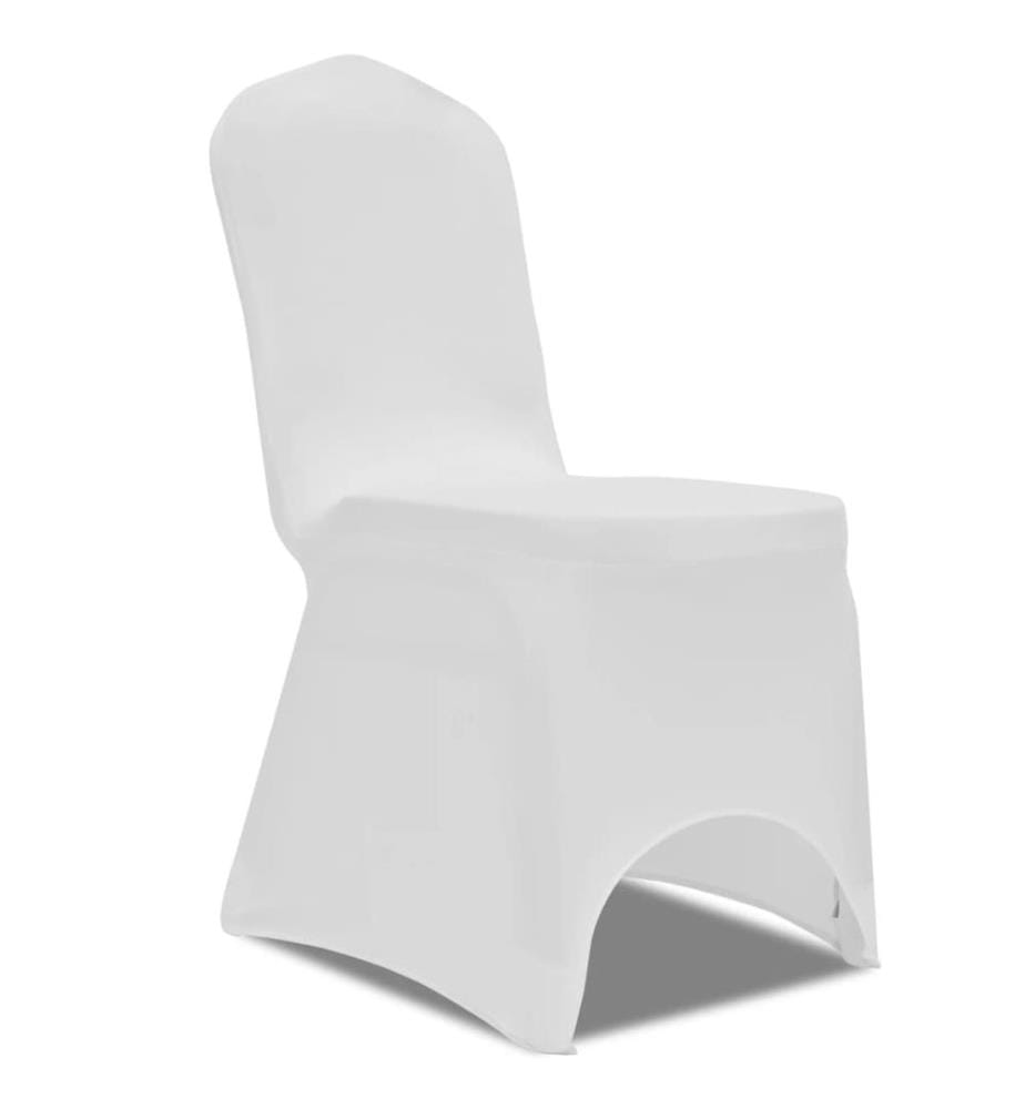 Housse de chaise extensible 100 pcs Blanc