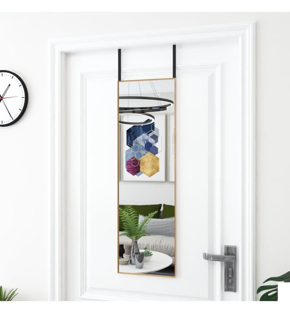 Miroir de porte Doré 30x100 cm Verre et aluminium