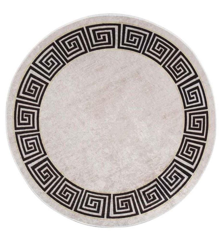 Tapis lavable antidérapant f120 cm beige clair