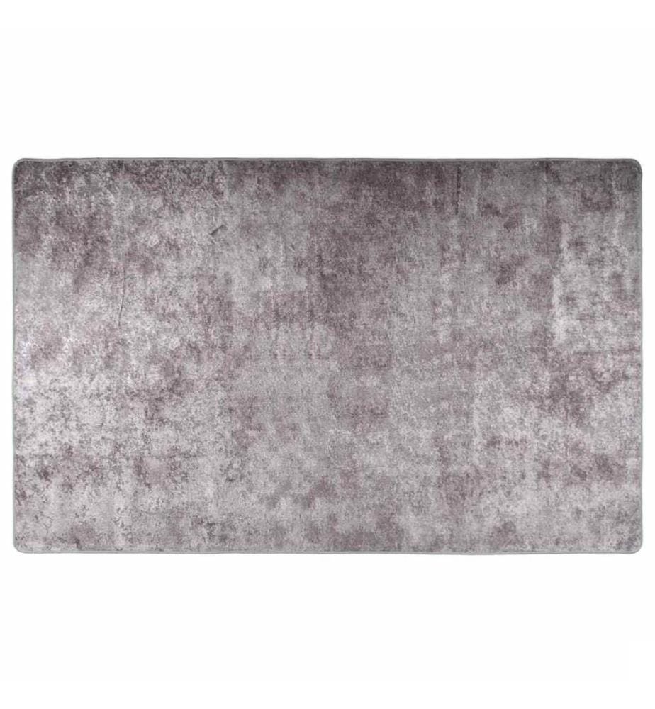 Tapis lavable antidérapant 160x230 cm gris