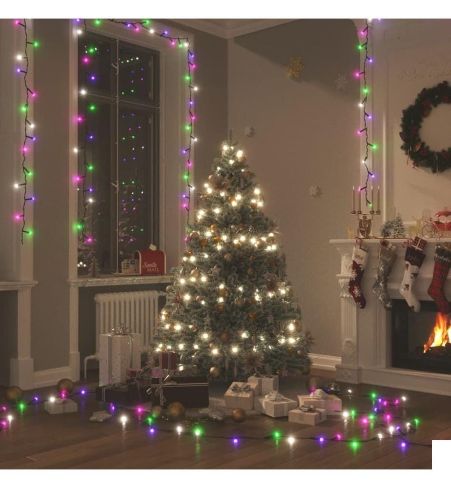 Guirlande LED avec 150 LED Multicolore pastel 15 m PVC