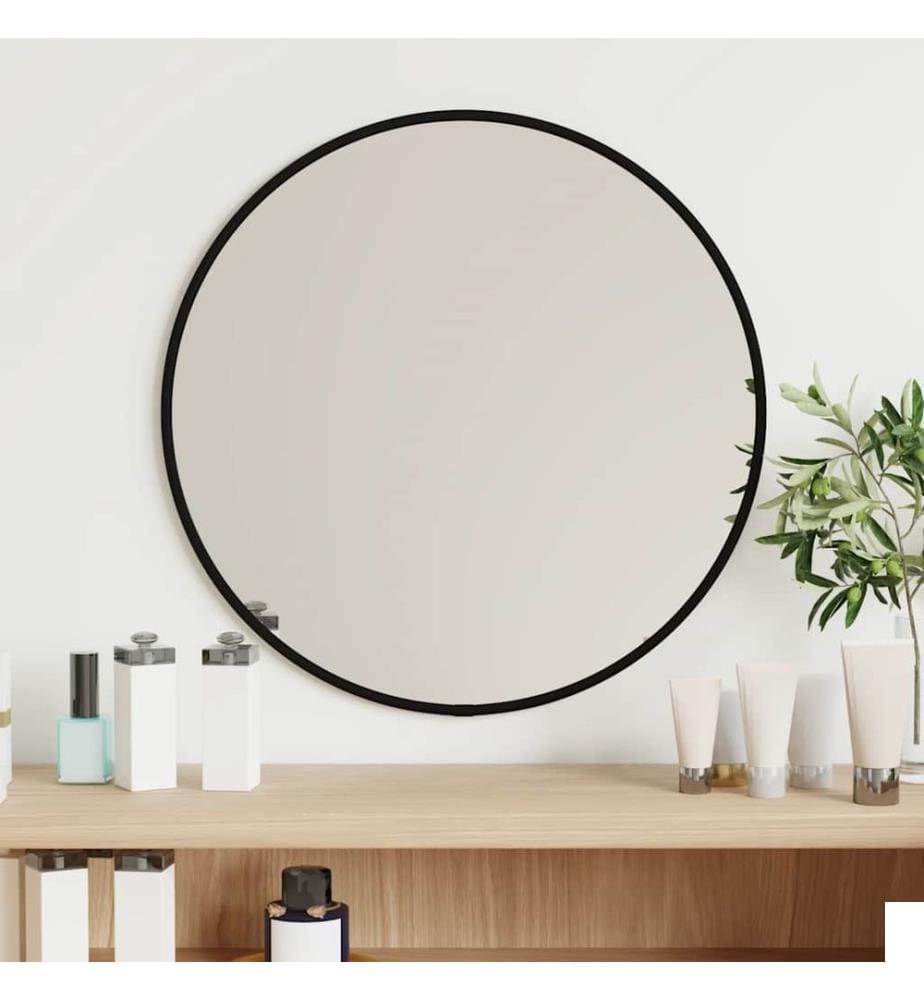 Miroir mural Noir Ø 40 cm Rond