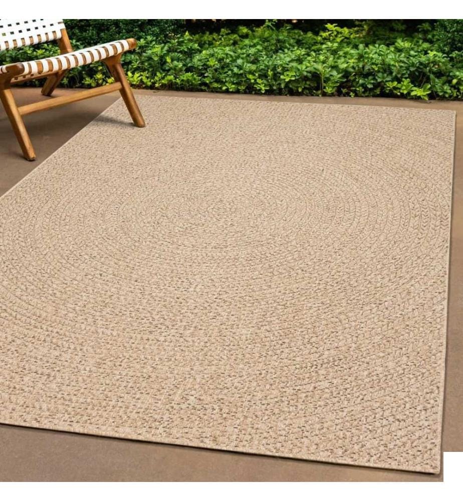 Tapis ZIZUR 240x340 cm aspect de jute intérieur et extérieur