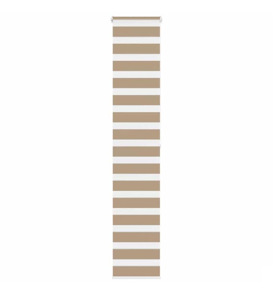 Store zèbre marron sable largeur du tissu 45,9 cm polyester