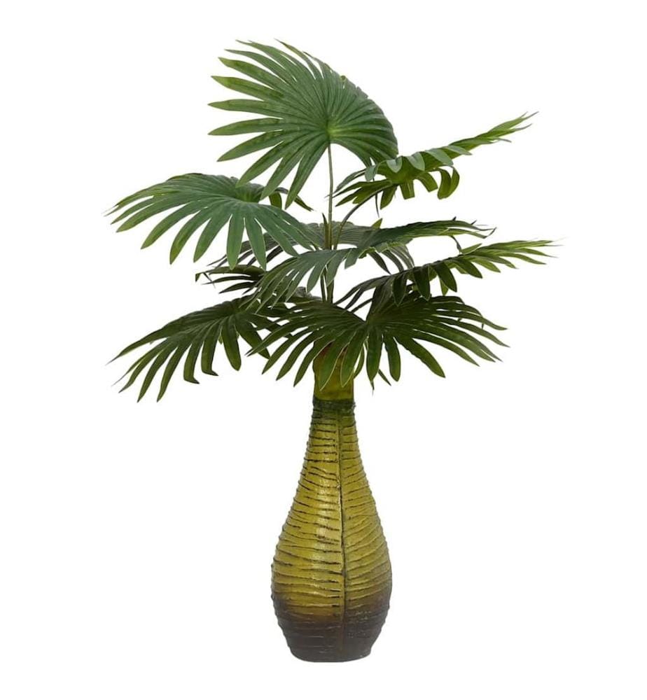 Palmier artificiel 9 feuilles 65 cm vert