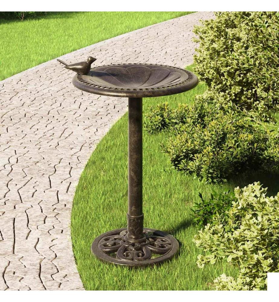 Baignoire de jardin pour oiseaux Bronze Plastique