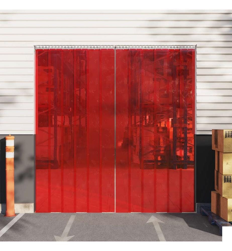 Rideau de porte rouge 200 mmx1,6 mm 50 m PVC