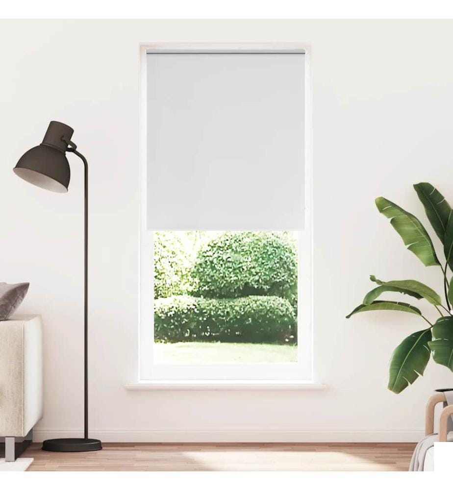 Store enrouleur occultant 124,4 x 230 cm, largeur du tissu 120 cm, blanc