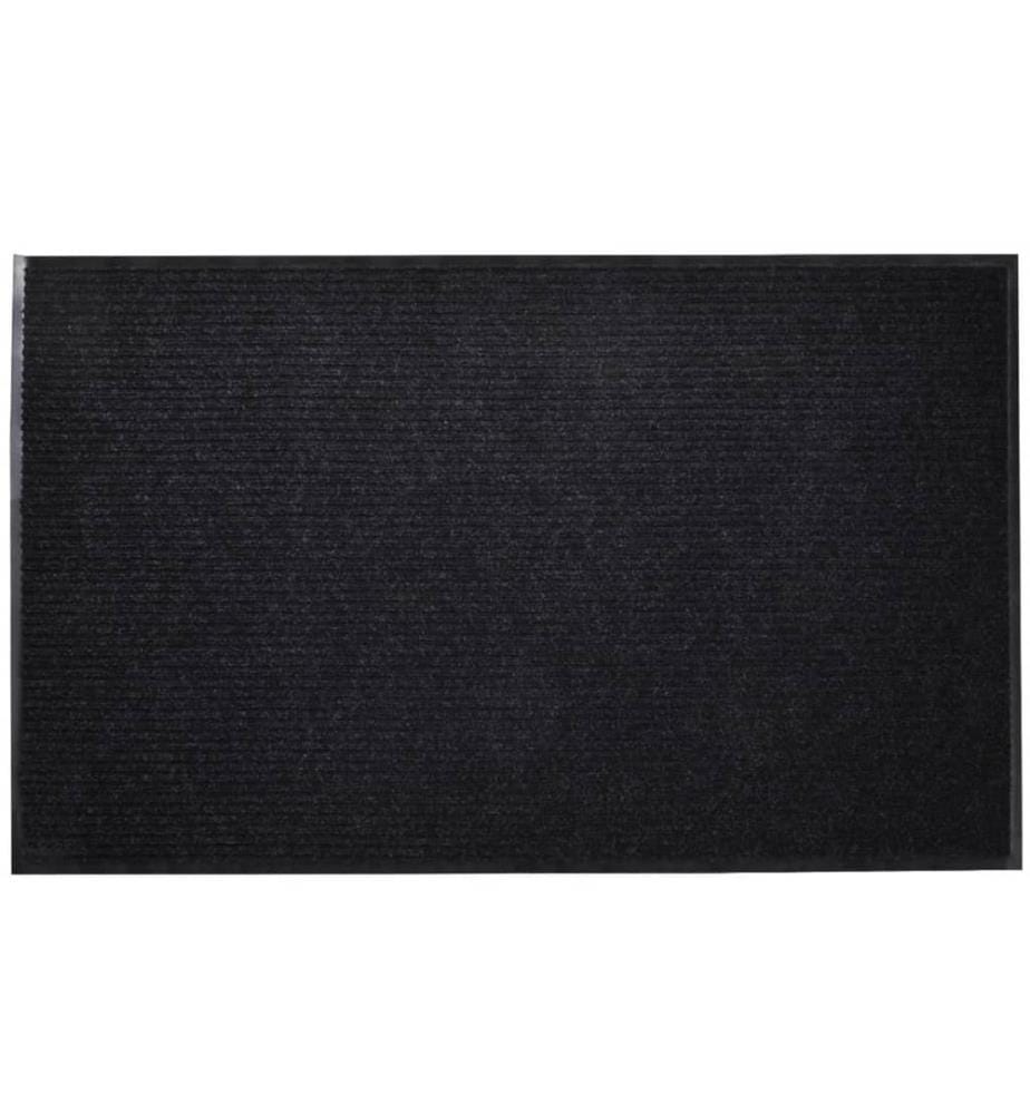 Tapis d'entrée noir 90 x 150 cm PVC