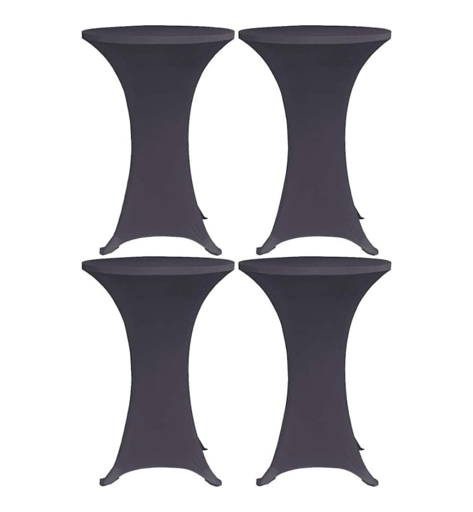 Housses de table extensible 4 pcs 80 cm Anthracite