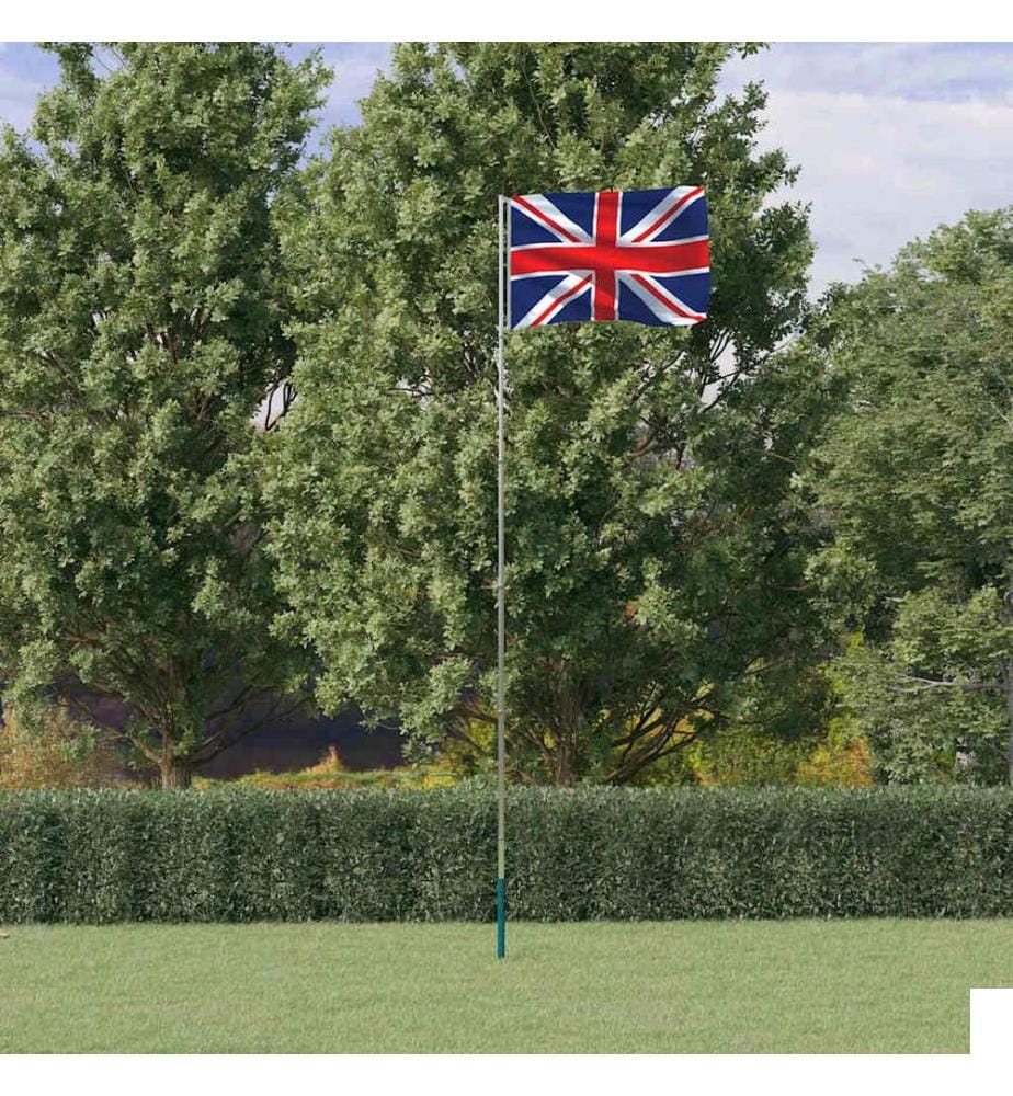 Drapeau du Royaume-Uni et mât 5,5 m Aluminium